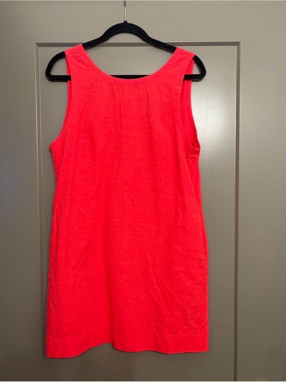 Amazon Sleeveless Shift Dress - Neon Coral